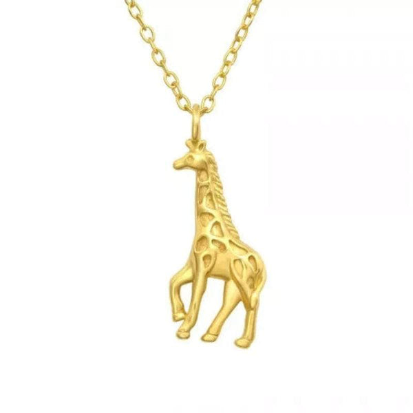 Silver Gold Giraffe Necklace