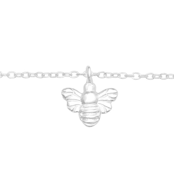Silver Bee Anklet