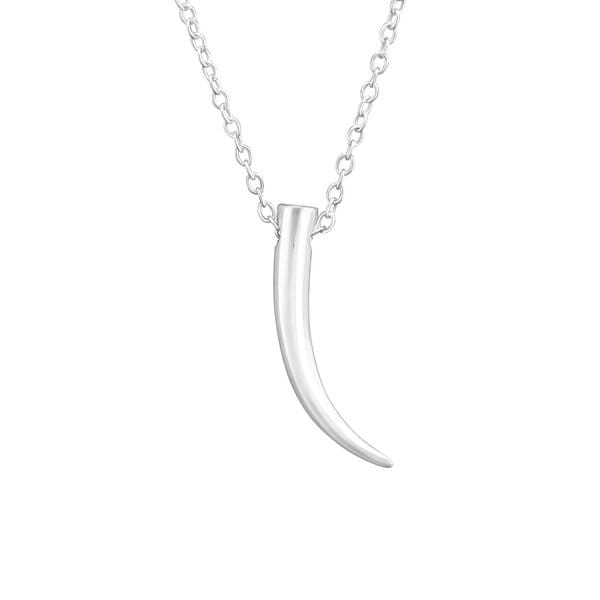 Silver Tusk Necklace