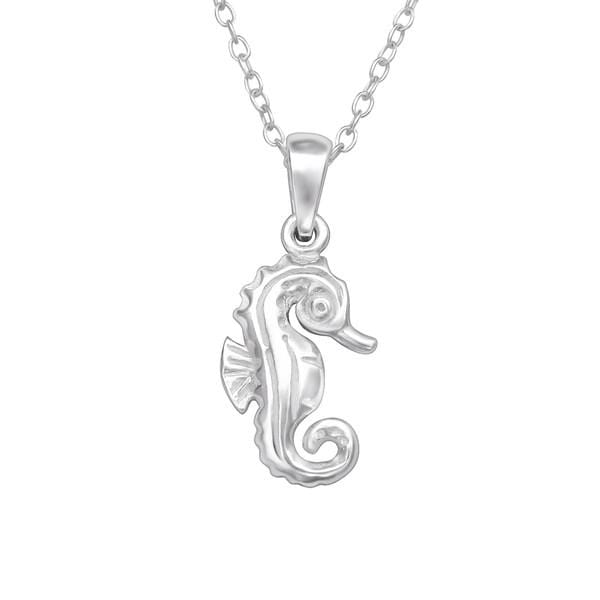 Childrens Silver Seahorse Necklace