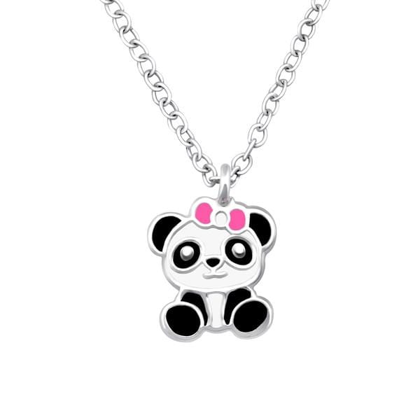 Kids Silver Panda Necklace