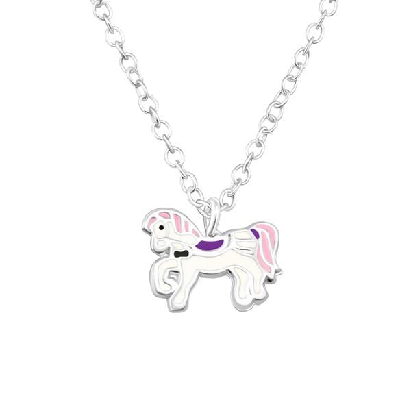 Kids Silver Pony Necklace