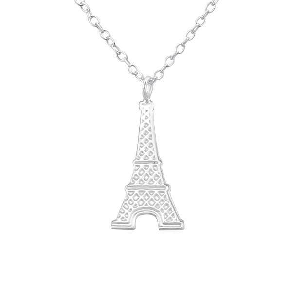 Silver Eiffel Tower Necklace