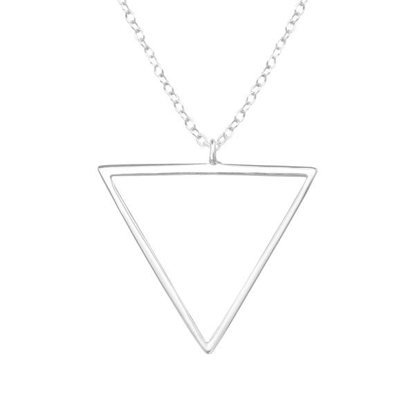 Silver Triangle Pendant Necklace