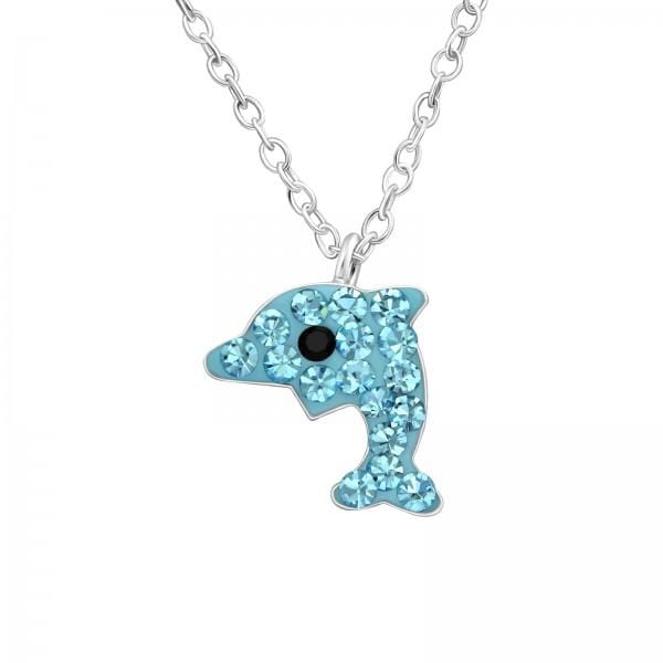Kids Silver  Dolphin Necklace