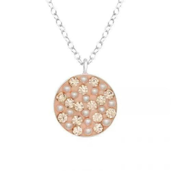Silver Round Pearl Necklace