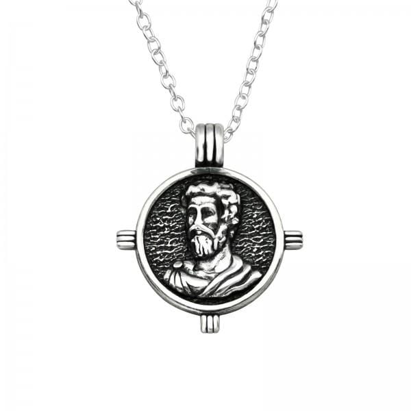 Silver Jesus Necklace