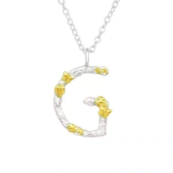 Silver Gold "G" Necklace