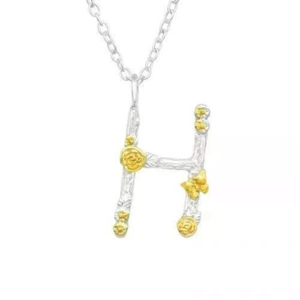 Silver Gold "H" Necklace