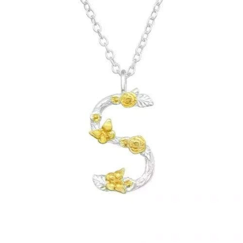 Silver Gold "S" Necklace