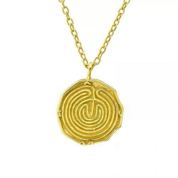 Gold Plated Maze  Gold Necklace