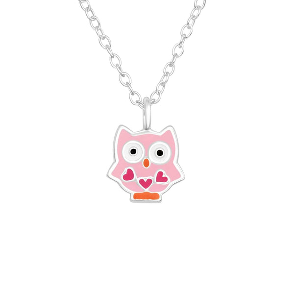 Kids Silver Owl Necklace
