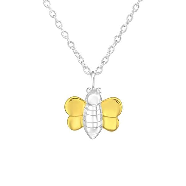 Silver Bee Necklace
