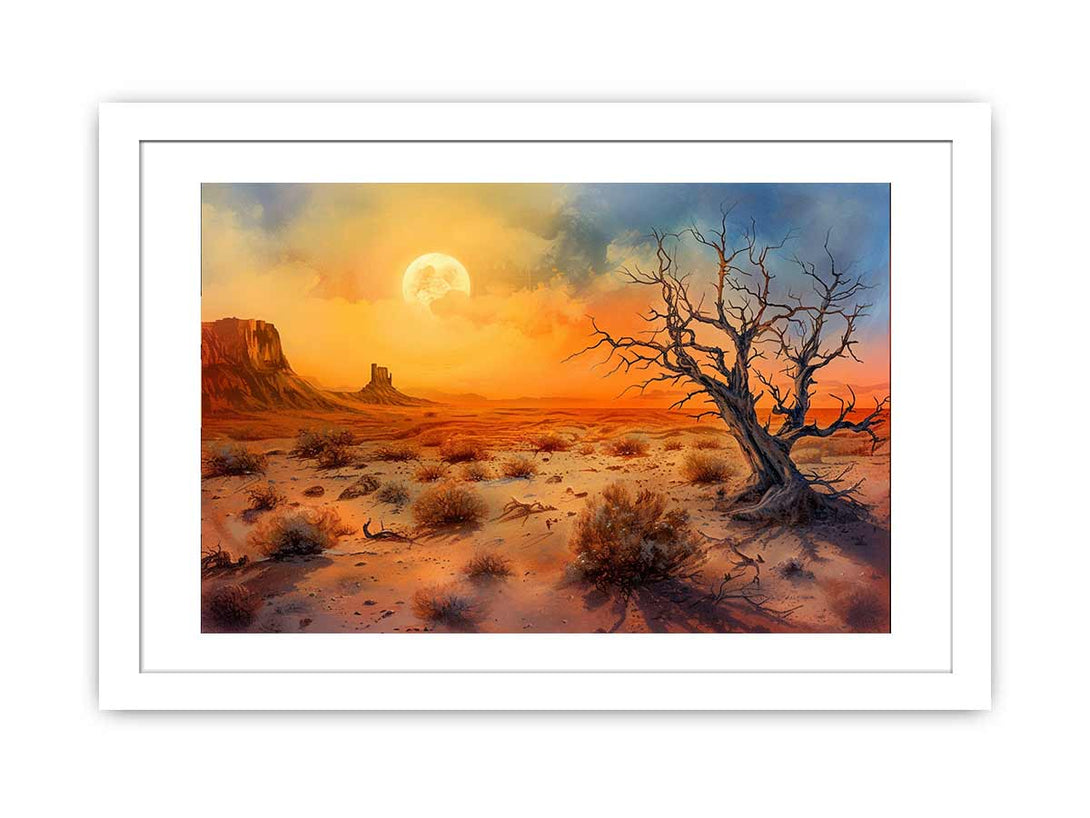 Desert Sun Art Framed Print