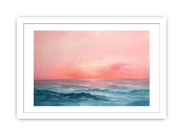 Pink Sunrise Sea- Framed Print