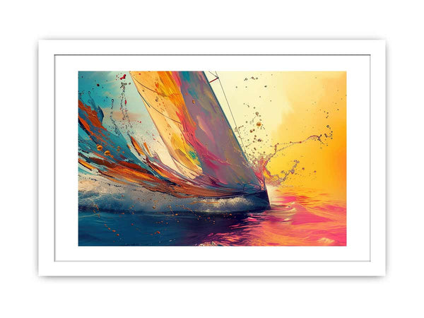 Sailboat Splash Framed Print