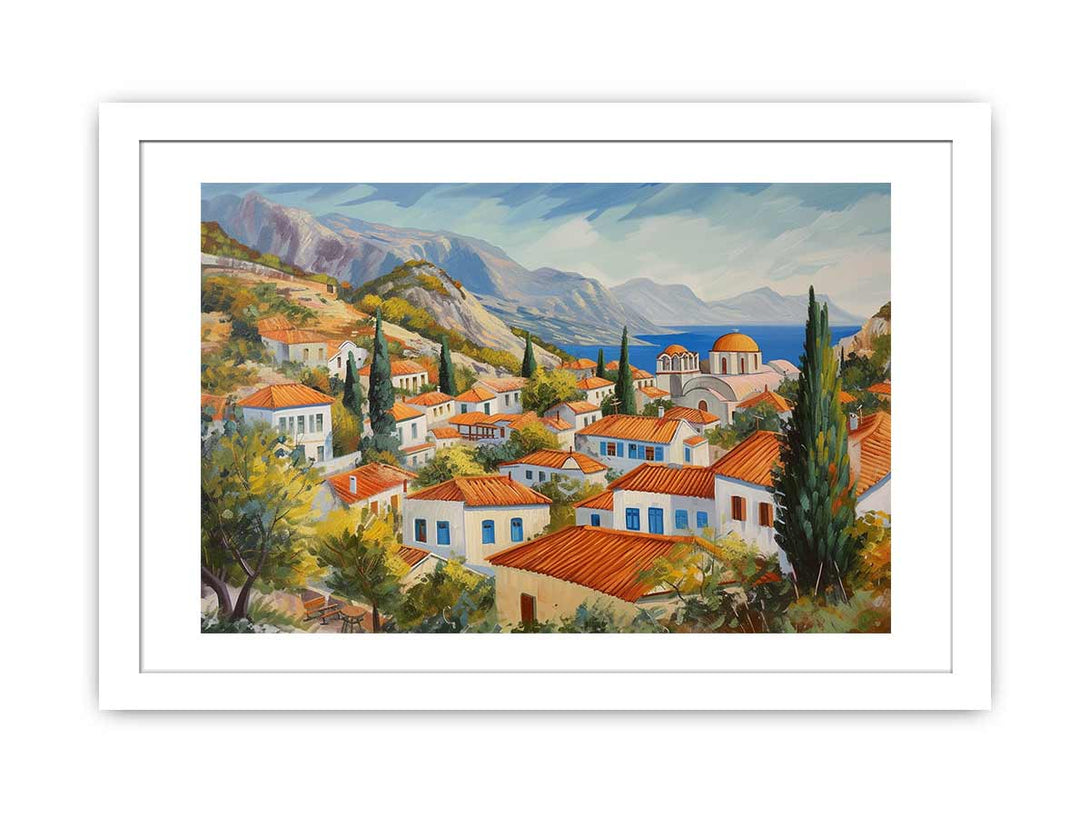 The Greek Village Framed Print