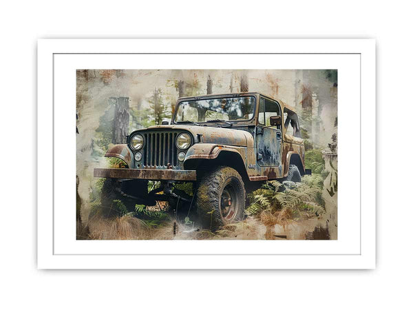 Jeep Poster Framed Print