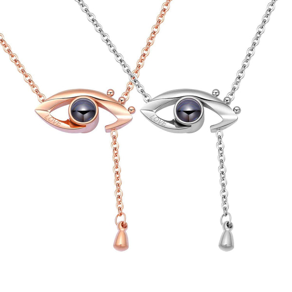 Stainless Steel Love Eye Necklace