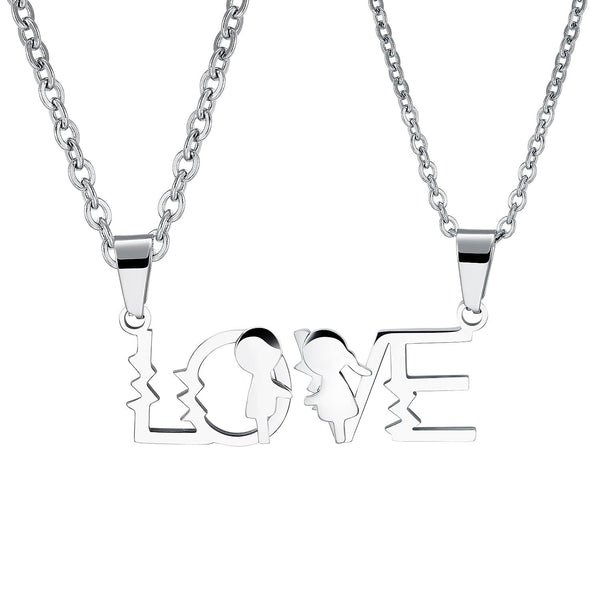 Stainless Steel Love Necklaces For Couples
