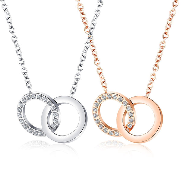 Stainless Steel Circle Necklace For Women