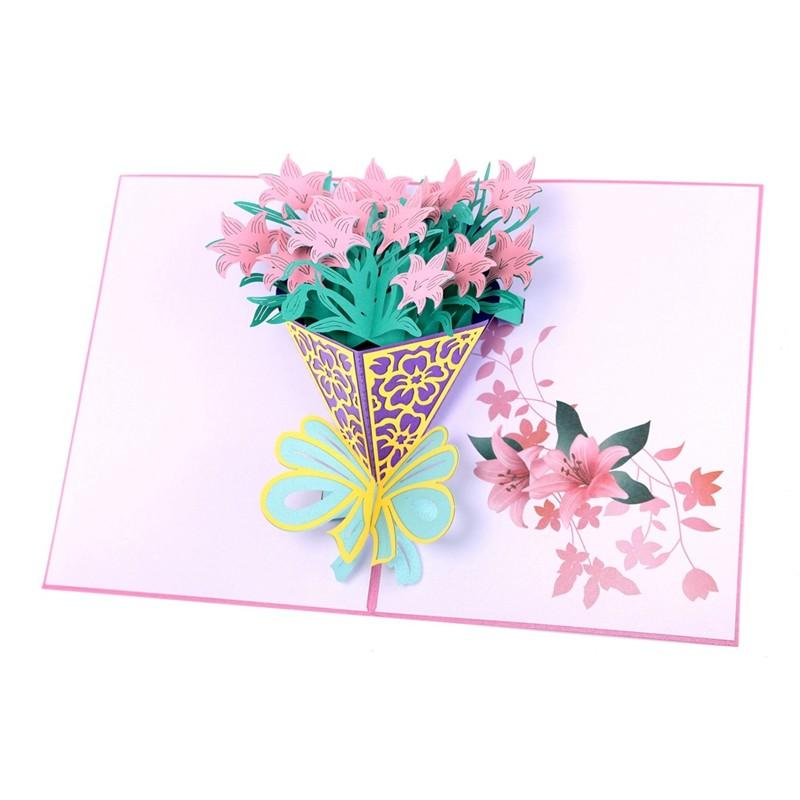 Narcissus Bouquet 3D Pop Up Greeting Card