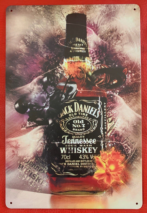 Jack Daniel Sour Mash Whiskey Double Metal Tin Sign Poster