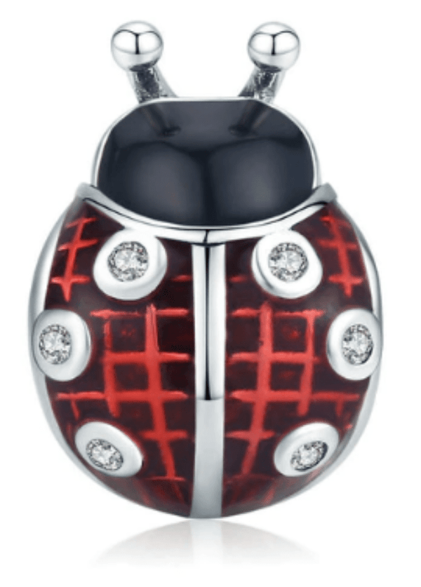 Ladybug Silver Charm for Bracelets