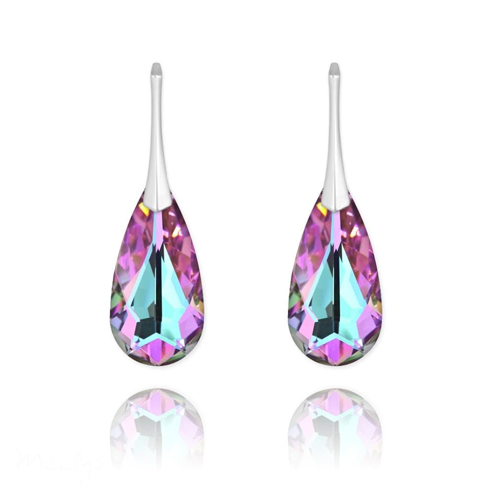 Swarovski Crystal Pink Teardrop Earrings