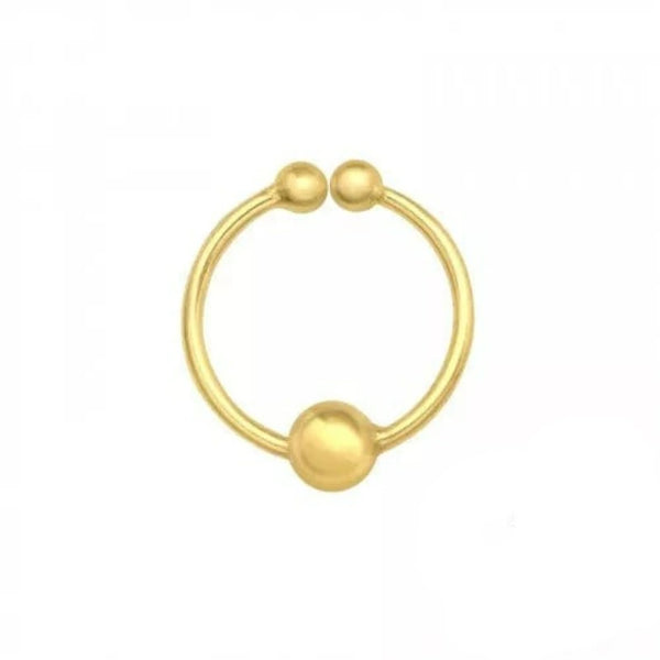 Gold 3mm Ball Nose Ring Clip