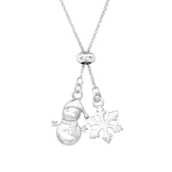 Silver Snowflake Adjustable Necklace