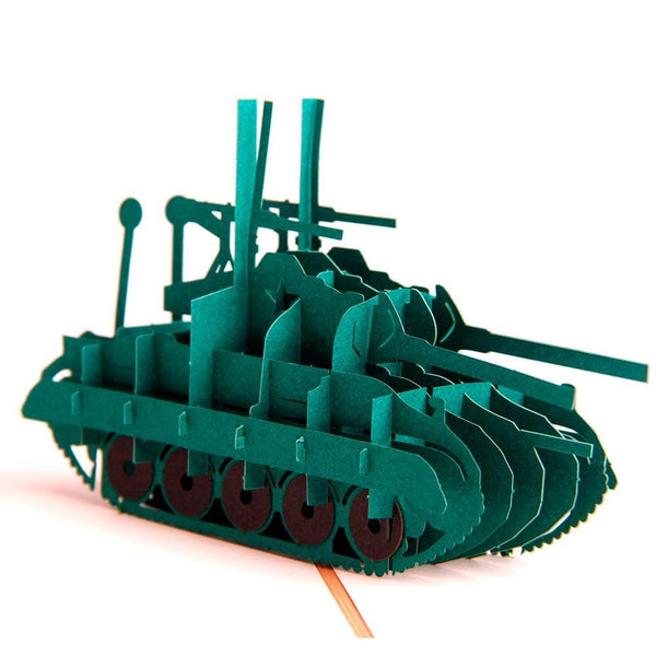 Tank 3D Pop up Greeting Card