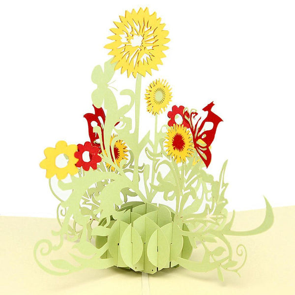 Colorful Sunflower 3D Pop up Greeting Card