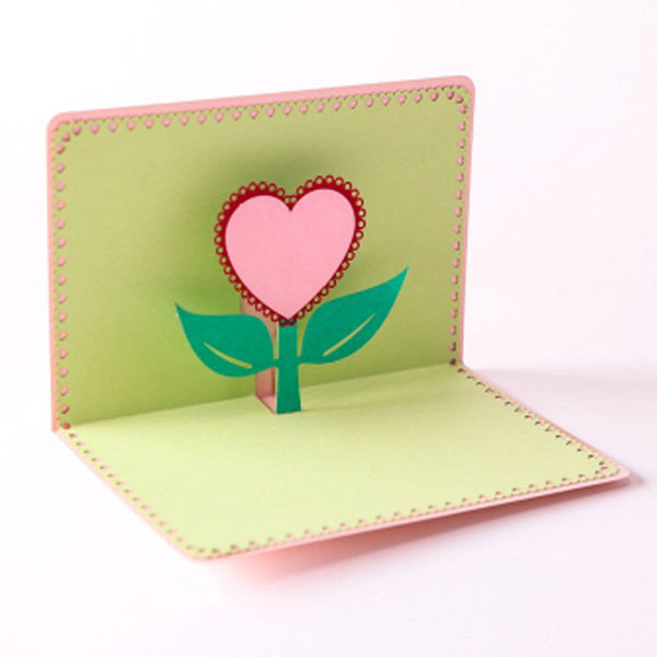 Heart Flower Pop Up Greeting Card