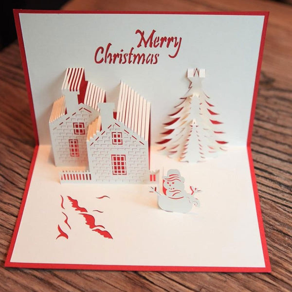 Christmas castle Pop Up Greeting Card