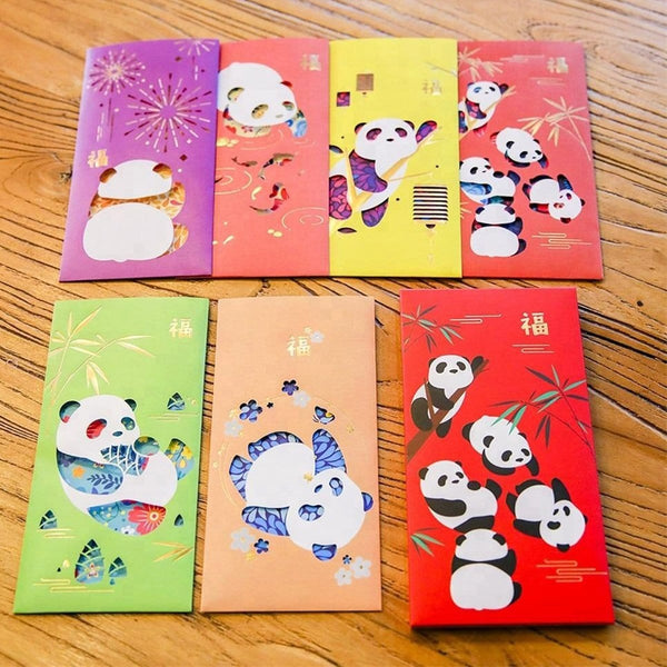 6 x Panda Greeting Cards Box Set