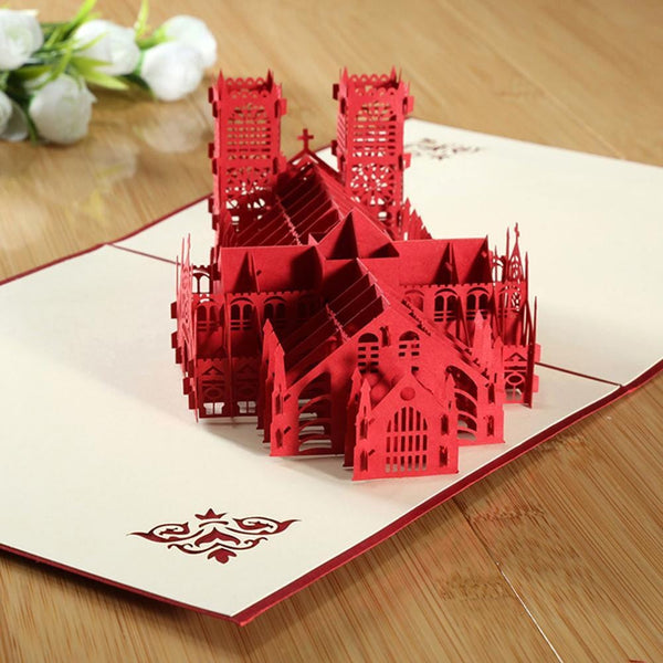 3d Pop Up Westminster Abbey Greeting Card