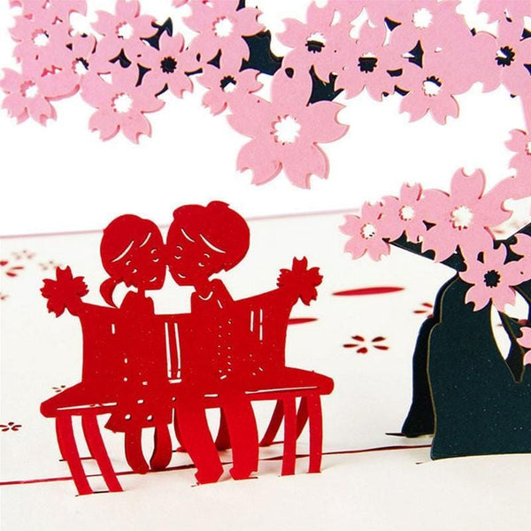 3d Pop Cherry Tree Love card - Valentine's day Card