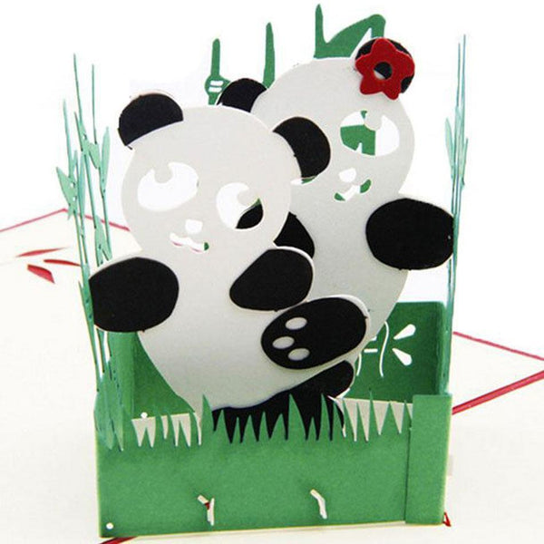 3D Handmade Panda Pop Up Greeting  Card
