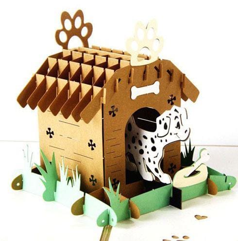 Creative Dog House 3d Pop Up Greeting Card
