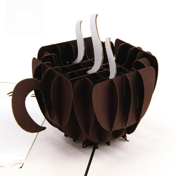 3d Pop Up Coffee Cup Greeting Card