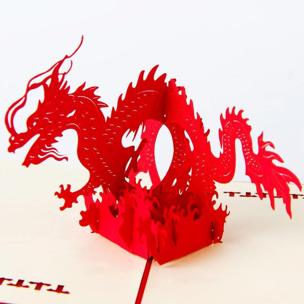 Handmade 3D Pop UP Dragon Greeting Card