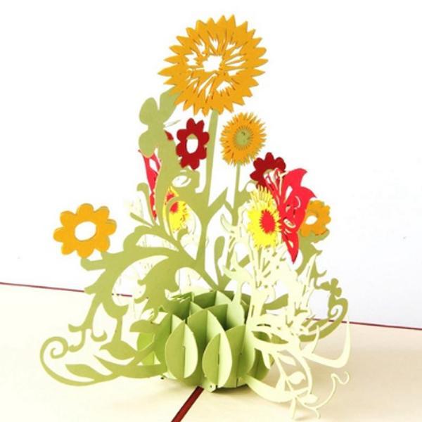 Vintage Sunflower Greeting Card