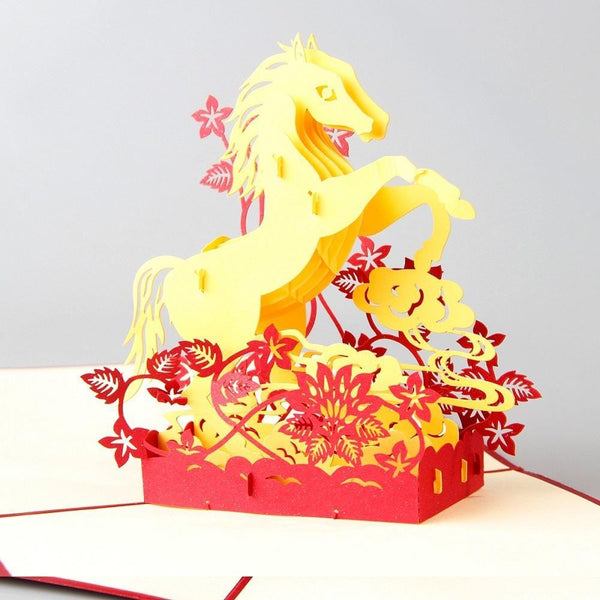 3D Pop Up Horse Greeting Card