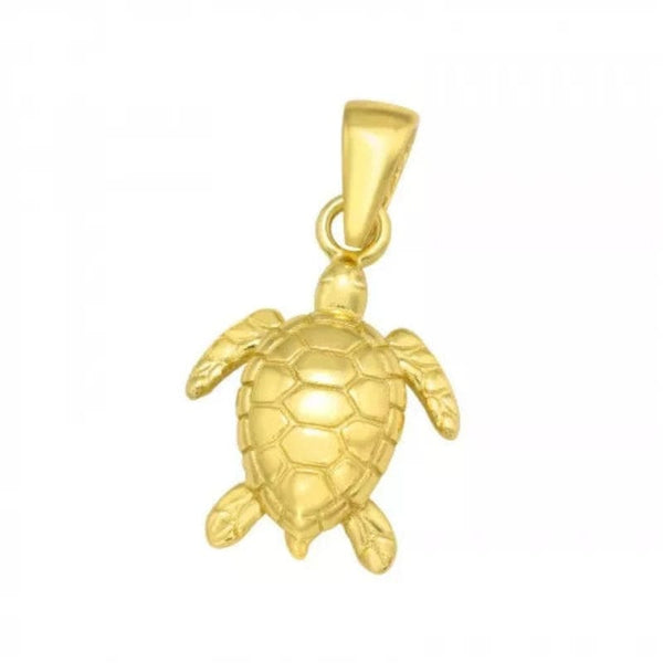 Silver Gold Turtle Pendant