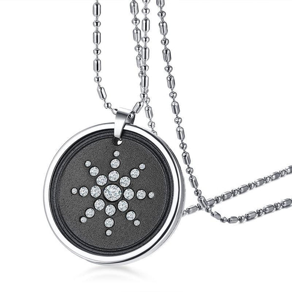 Stainless Steel Lava Volcanic Energy Quantum Necklace