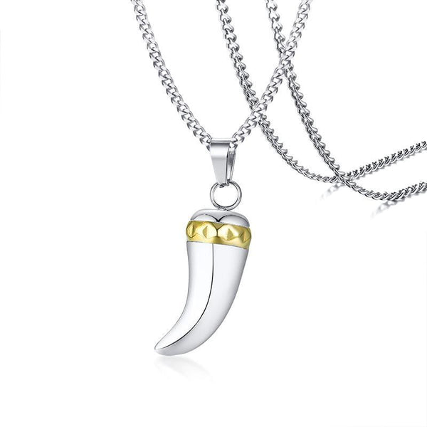 Stainless Steel Wolf Tooth Necklace