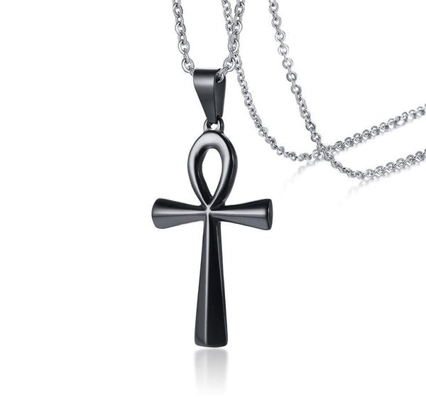 Stainless Steel Black Anka Cross