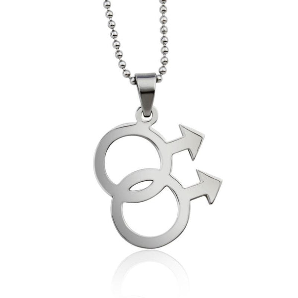 Stainless Steel Gay Pride Necklace