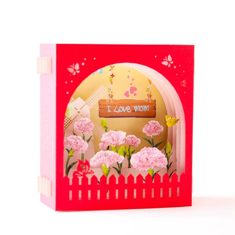 Mother Box Red 3D Pop Up Greeting Card